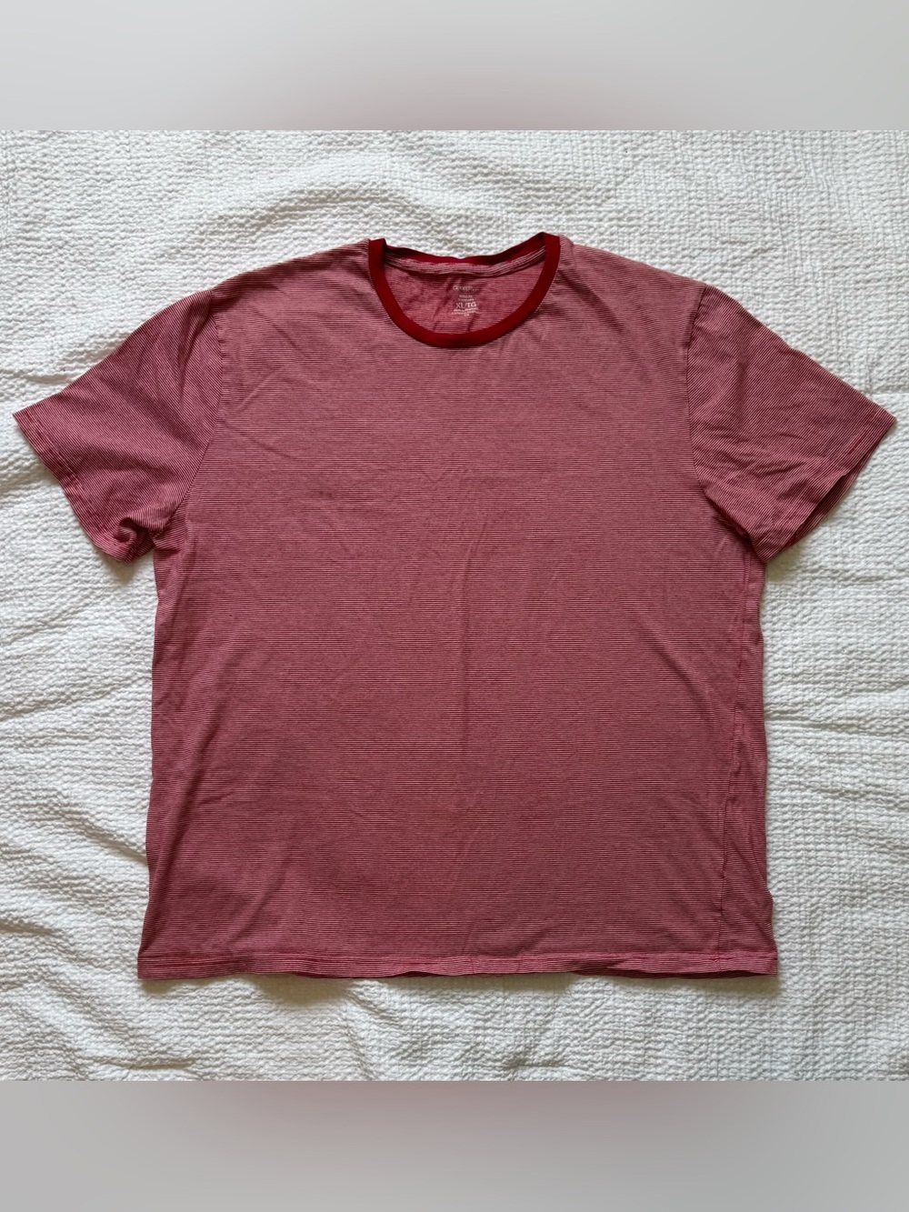 George Red Short Sleeve Ringer Tee with Red Collar